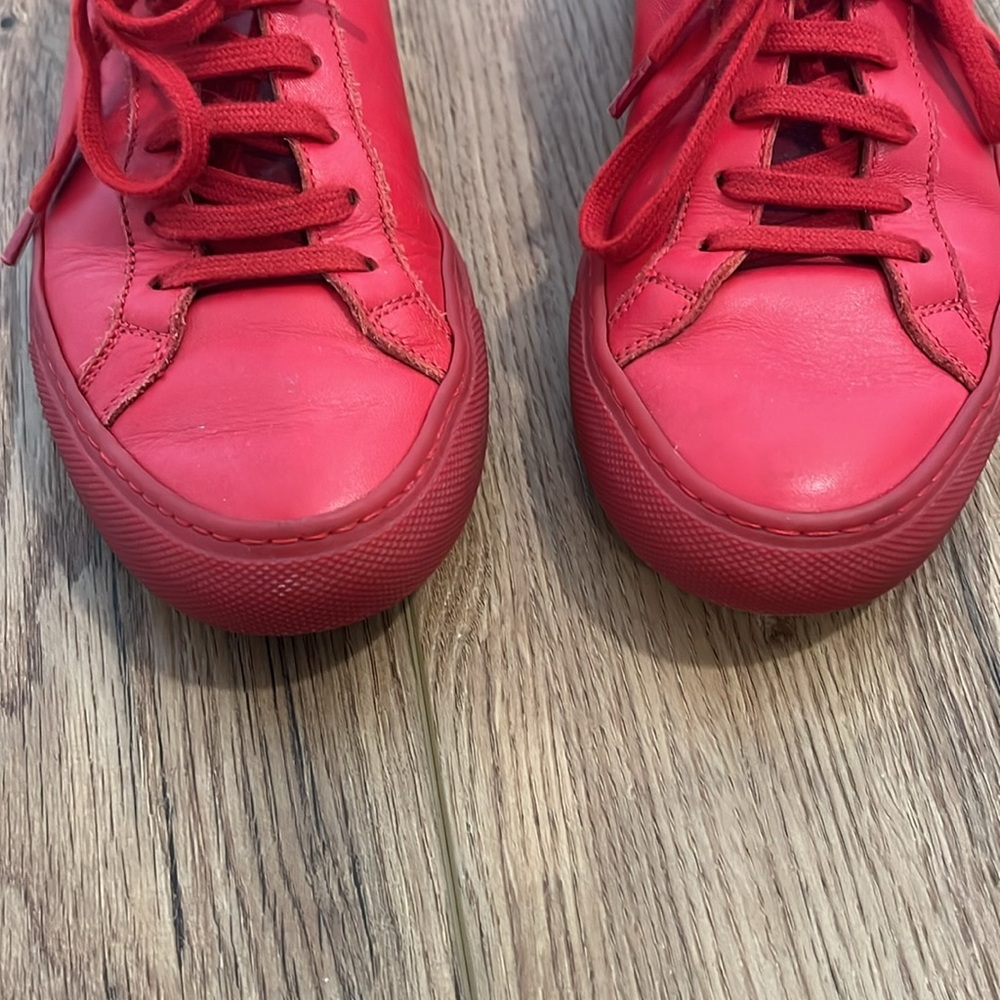 Common Projects Red Sneakers - Picture 4 of 7